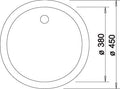 BLANCO RONDO Spoelbak Graniet wit 511621
