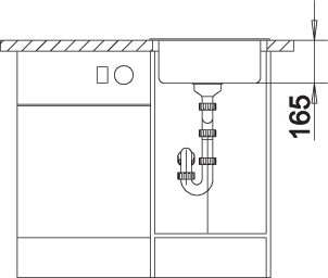 BLANCO RONDO Spoelbak Graniet zwart 525959