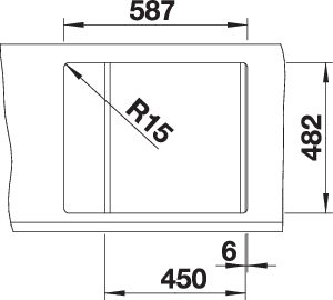 BLANCO TIPO 45 S Mini spoelbak RVS 516524