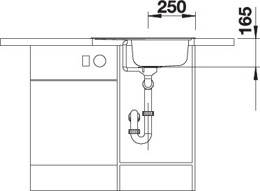 BLANCO TIPO 45 S Mini spoelbak RVS 516524