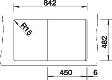 BLANCO TIPO 45 S spoelbak RVS 511942