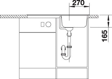 BLANCO TIPO 45 S spoelbak RVS 511942