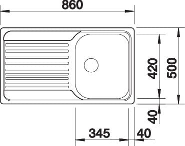 BLANCO TIPO 45 S spoelbak RVS 511942