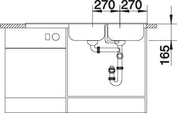 BLANCO TIPO 8 S spoelbak RVS 511925