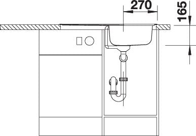 BLANCO TIPO 45 S Compact spoelbak RVS 513441