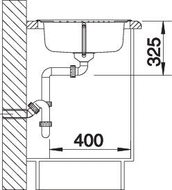 BLANCO TIPO 45 S Compact spoelbak RVS 513441