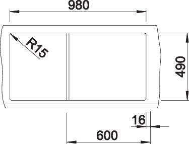 BLANCO ZENAR XL 6 S spoelbak Graniet zwart 526062