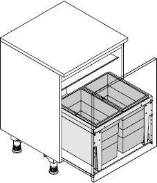 Hailo Triple - XL- Front - 56 liter Hailo Donker grijs Voor frontdeurkasten
