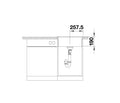 Blanco Dalago 5 518521 Enkele spoelbak Silgranit Antraciet Inclusief Draai knopbediening Opbouw