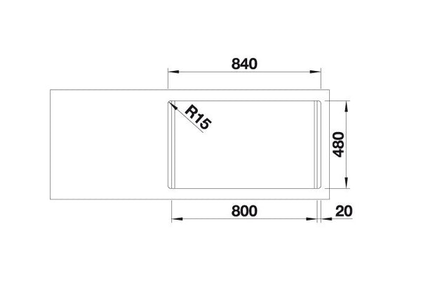 Blanco Lemis 8-IF 523039 Dubbele Keukenspoelbak RVS Vlakbouw Of Opbouw