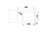 Blanco Favum XL 6 S 526082 Enkele Keukenspoelbak Silgranit Zwart Opbouw
