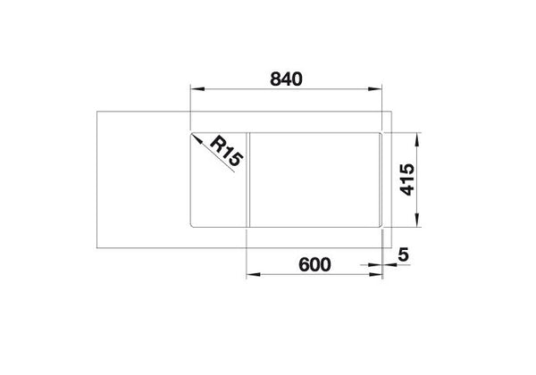 Blanco Favum XL 6 S 526082 Enkele Keukenspoelbak Silgranit Zwart Opbouw