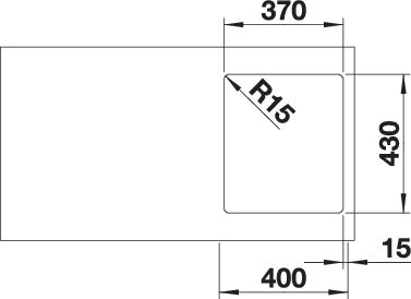 BLANCO ZEROX 340-IF Durinox Spoelbak RVS 523096