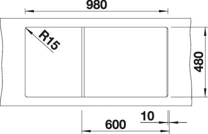 BLANCO ZIA XL 6 S spoelbak Graniet zwart 526024