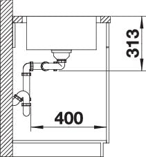 BLANCO CLASSIMO 8-IF Spoelbak RVS 525331