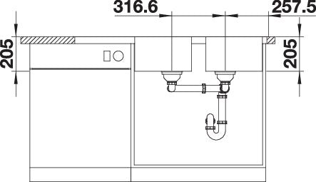 BLANCO CLASSIMO 8 S-IF spoelbak RVS 525332