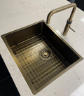 Lorreine 40SP-Messing Patina Enkele Spoelbak 40 x 40 Speciaal Voor Quooker Messing Patina Onderbouw – Vlakbouw – Opbouw