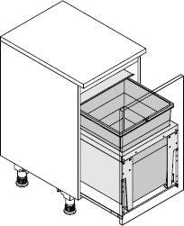 Hailo Triple - XL- Front - 55 liter Hailo Donker grijs Voor frontdeurkasten