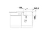 Blanco Favum XL 6 S 526082 Enkele Keukenspoelbak Silgranit Zwart Opbouw