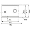 Franke KNG 110.62 Spoelbakken Onyx 1250512515