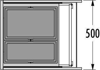 Hailo Triple - XL- Front - 46 liter Hailo Donker grijs Voor frontdeurkasten