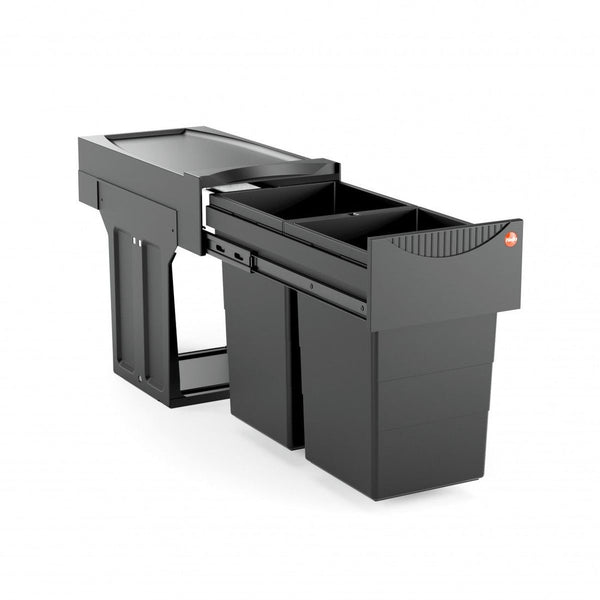 Hailo Tandem Voluittrek - 30 liter Hailo Zwart / Black Voor draaideurkasten