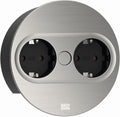 BACHMANN Twist 2 inbouwstopcontact rond | RVS-look