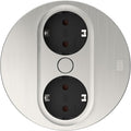 BACHMANN Twist 2 inbouwstopcontact rond | RVS-look