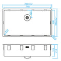 CARESSI CAPP74R10 spoelbak RVS