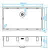 CARESSI CAPP74R10 spoelbak RVS