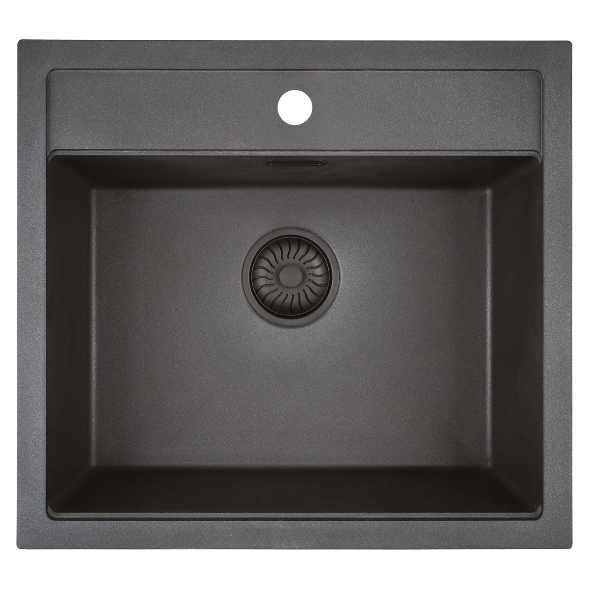 CARESSI CAGR50KRBK-TU Black Line spoelbak 560x510mm / OPVOLGER: CAQPP50KR10BK-EB