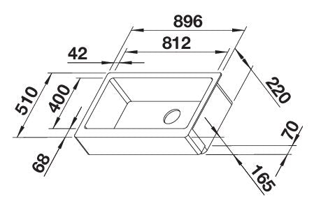 BLANCO VINTERA XL 9-UF Spoelbak Graniet zwart 526110