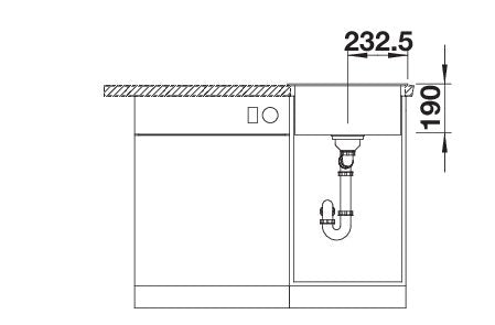 BLANCO DALAGO 45 Spoelbak Graniet wit 517160