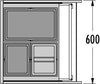 Hailo Triple - XL- Front - 54 liter Hailo Donker grijs Voor frontdeurkasten