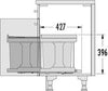 Hailo Solo-Automatic - 20 liter Hailo Donkergrijs Voor draaideurkasten