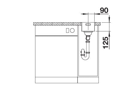 BLANCO SOLIS 180-IF Spoelbak RVS 526114