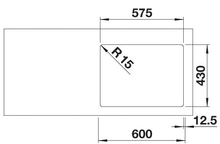 BLANCO SOLIS 340/180-IF Spoelbak RVS 526130