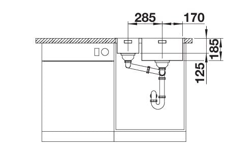 BLANCO SOLIS 340/180-IF/A Spoelbak RVS 526132