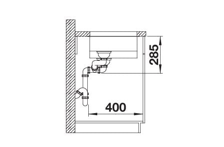 BLANCO SOLIS 340/180-U Spoelbak RVS 526128