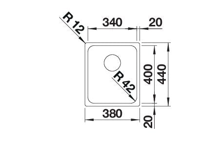 BLANCO SOLIS 340-IF Spoelbak RVS 526116