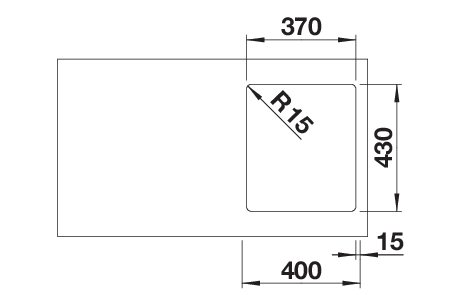 BLANCO SOLIS 340-IF Spoelbak RVS 526116