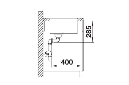 BLANCO SOLIS 340-U Spoelbak RVS 526115