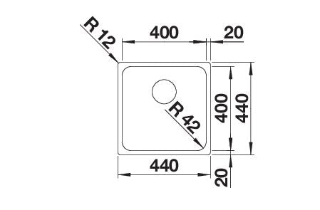 BLANCO SOLIS 400-IF Spoelbak RVS 526118