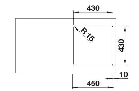 BLANCO SOLIS 400-IF Spoelbak RVS 526118