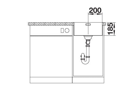 BLANCO SOLIS 400-IF Spoelbak RVS 526118