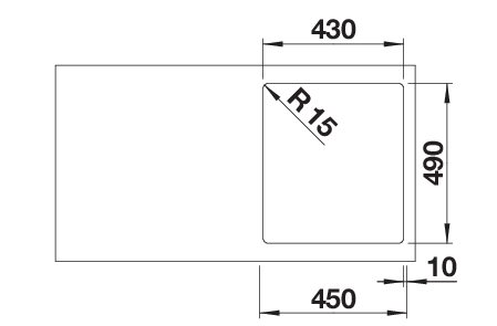 BLANCO SOLIS 400-IF/A Spoelbak RVS 526119