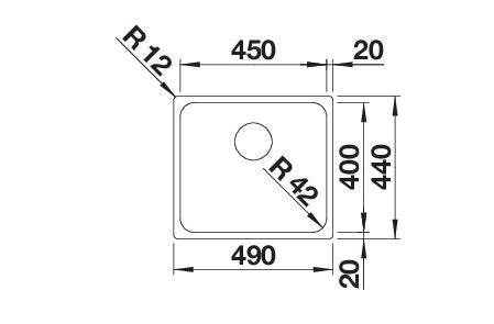 BLANCO SOLIS 450-IF Spoelbak RVS 526121