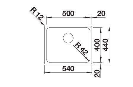 BLANCO SOLIS 500-IF Spoelbak RVS 526123