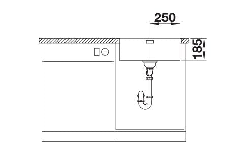 BLANCO SOLIS 500-IF Spoelbak RVS 526123