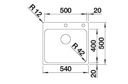 BLANCO SOLIS 500-IF/A Spoelbak RVS 526124